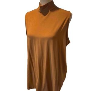 Chicos Sleeveless Mock Neck Top - Camel